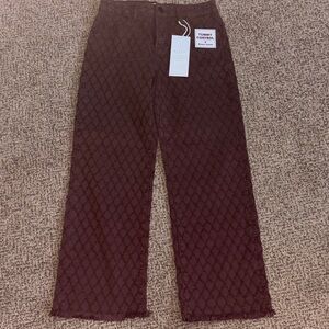 NWT Risen Brown Diamond Patterned Jeans 3/26